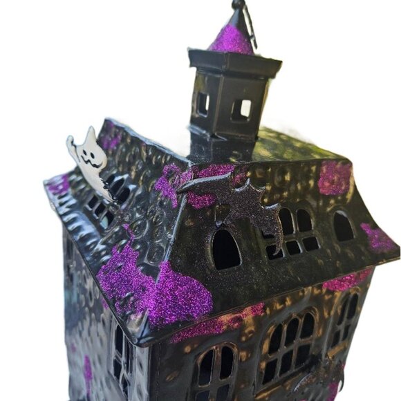 Halloween Black Metal Haunted House with Flameless Candle See Video - Picture 6 of 8